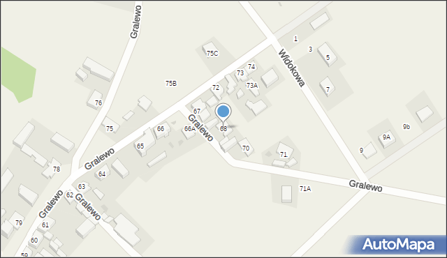 Gralewo, Gralewo, 68, mapa Gralewo