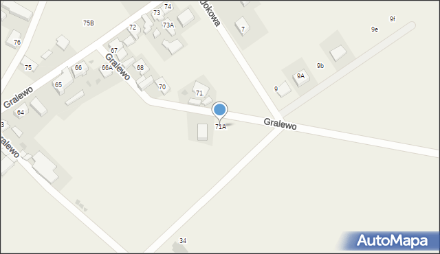 Gralewo, Gralewo, 71A, mapa Gralewo
