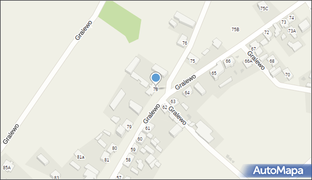 Gralewo, Gralewo, 78, mapa Gralewo