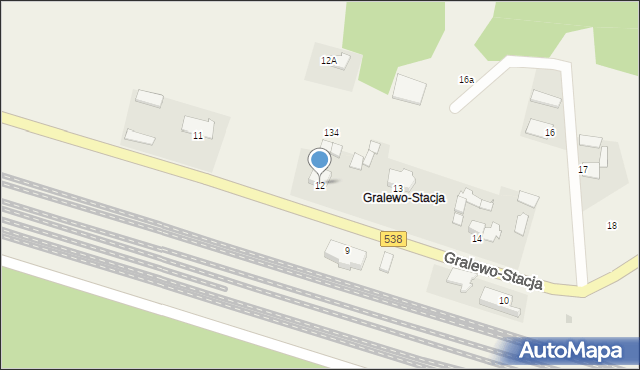 Gralewo-Stacja, Gralewo-Stacja, 12, mapa Gralewo-Stacja