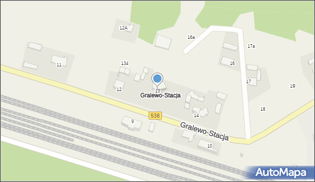 Gralewo-Stacja, Gralewo-Stacja, 13, mapa Gralewo-Stacja