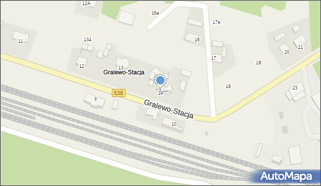 Gralewo-Stacja, Gralewo-Stacja, 14, mapa Gralewo-Stacja