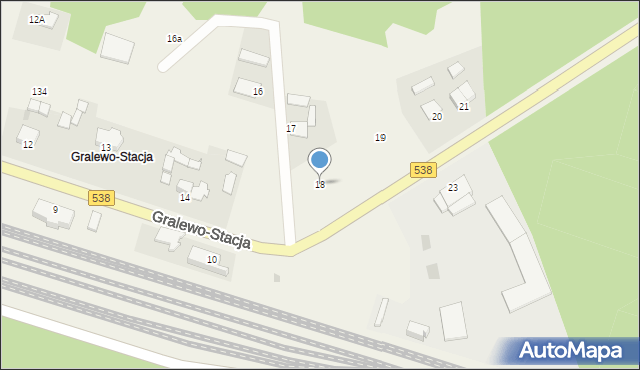 Gralewo-Stacja, Gralewo-Stacja, 18, mapa Gralewo-Stacja