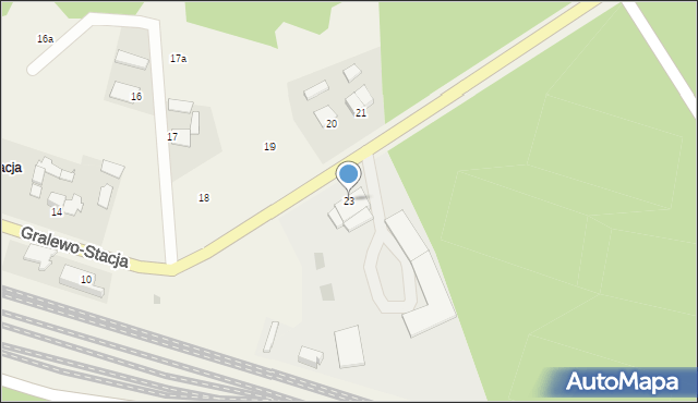 Gralewo-Stacja, Gralewo-Stacja, 23, mapa Gralewo-Stacja
