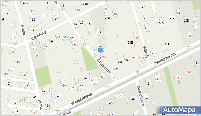 Granica, Graniczna, 1, mapa Granica