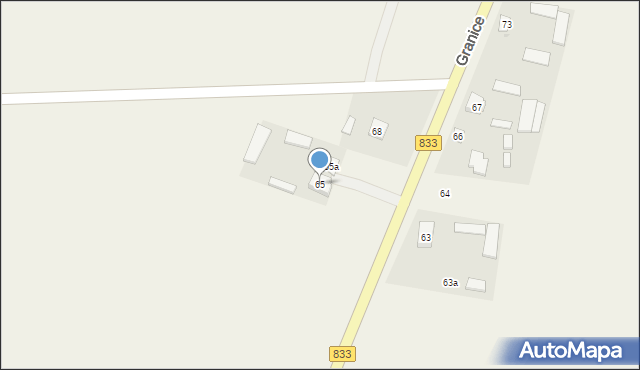 Granice, Granice, 65, mapa Granice