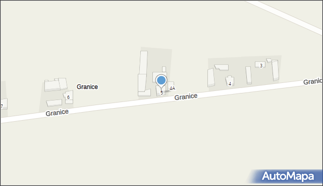 Granice, Granice, 5, mapa Granice