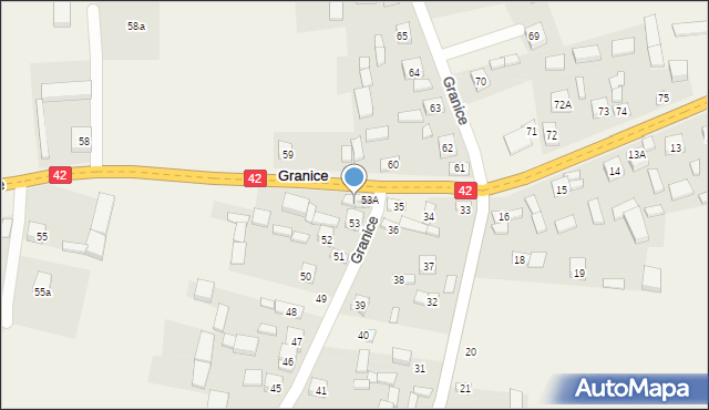 Granice, Granice, 54, mapa Granice