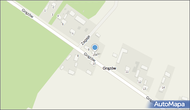 Grązów, Grązów, 10A, mapa Grązów