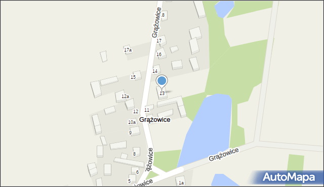 Grążowice, Grążowice, 13, mapa Grążowice