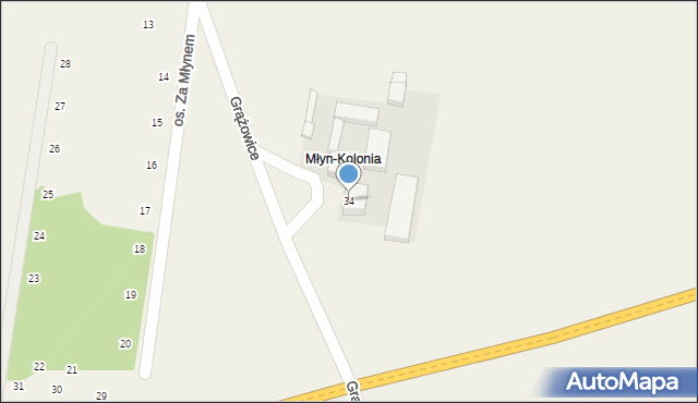 Grążowice, Grążowice, 34, mapa Grążowice