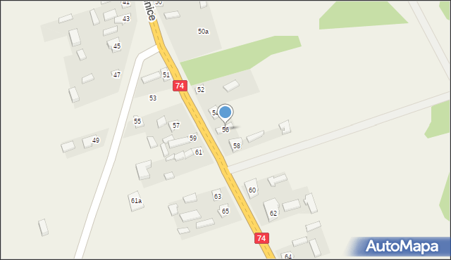 Grębenice, Grębenice, 56, mapa Grębenice