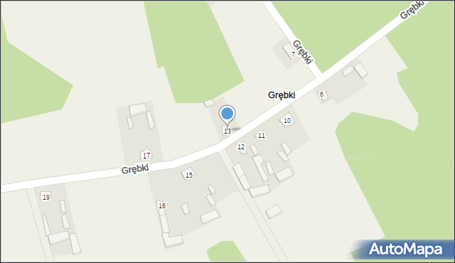Grębki, Grębki, 13, mapa Grębki