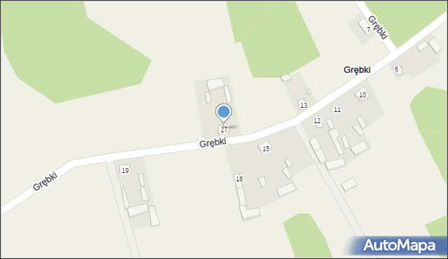 Grębki, Grębki, 17, mapa Grębki