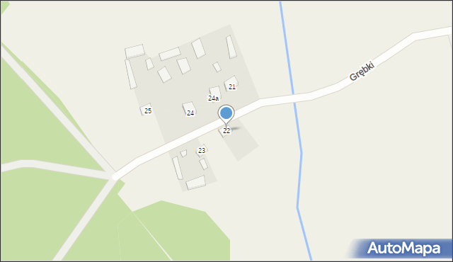 Grębki, Grębki, 22, mapa Grębki
