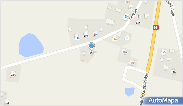 Gręblin, Gręblin, 15, mapa Gręblin