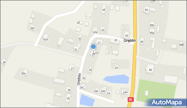 Gręblin, Gręblin, 28, mapa Gręblin