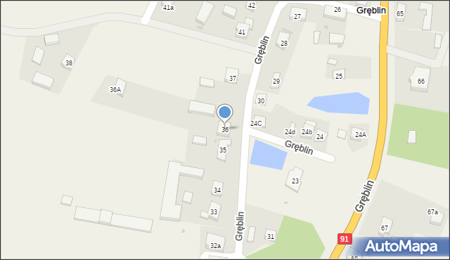 Gręblin, Gręblin, 36, mapa Gręblin