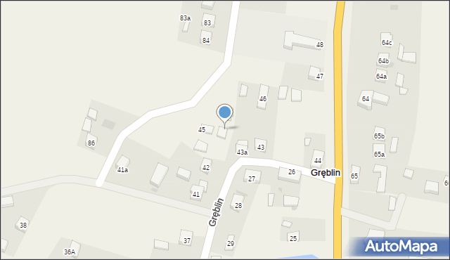 Gręblin, Gręblin, 45a, mapa Gręblin