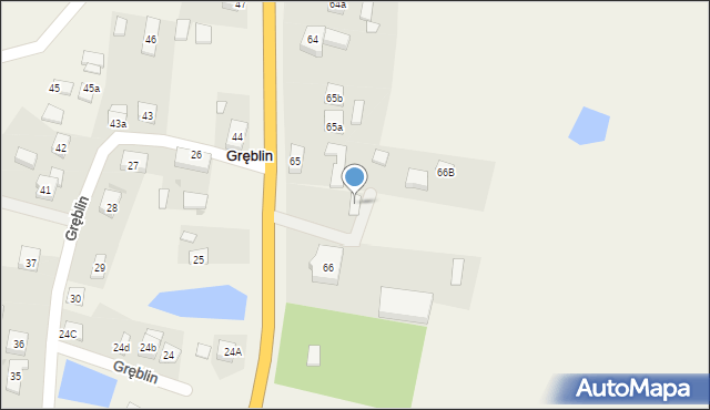Gręblin, Gręblin, 66c, mapa Gręblin