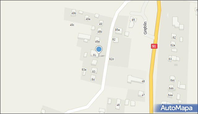 Gręblin, Gręblin, 81/1, mapa Gręblin