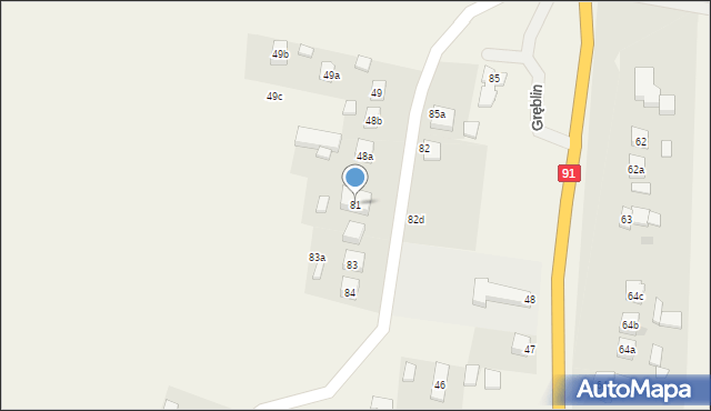 Gręblin, Gręblin, 81, mapa Gręblin