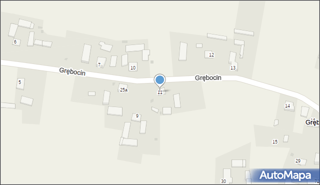 Grębocin, Grębocin, 11, mapa Grębocin