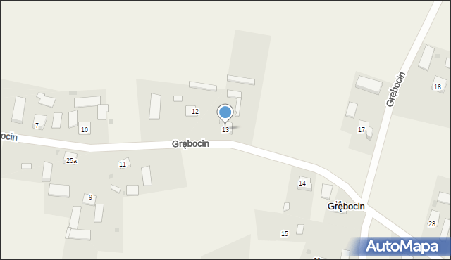 Grębocin, Grębocin, 13, mapa Grębocin