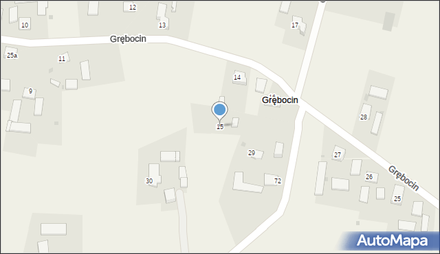 Grębocin, Grębocin, 15, mapa Grębocin