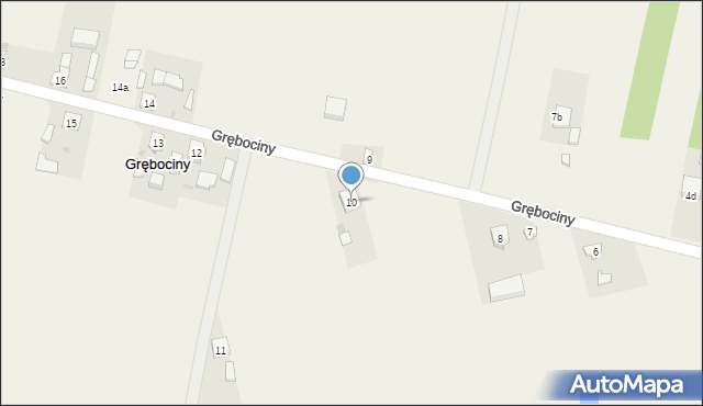 Grębociny, Grębociny, 10, mapa Grębociny