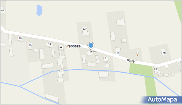 Grębosze, Grębosze, 12, mapa Grębosze