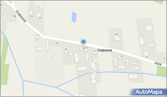 Grębosze, Grębosze, 14, mapa Grębosze