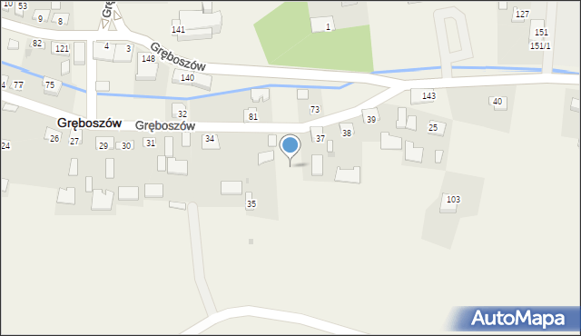 Gręboszów, Gręboszów, 171, mapa Gręboszów