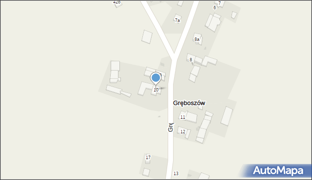 Gręboszów, Gręboszów, 10, mapa Gręboszów