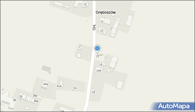 Gręboszów, Gręboszów, 13, mapa Gręboszów