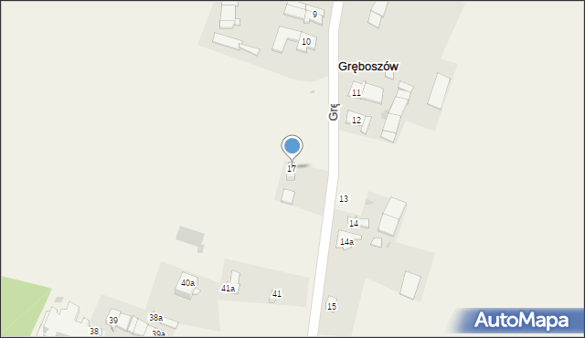 Gręboszów, Gręboszów, 17, mapa Gręboszów