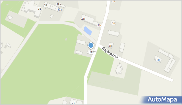 Gręboszów, Gręboszów, 19, mapa Gręboszów