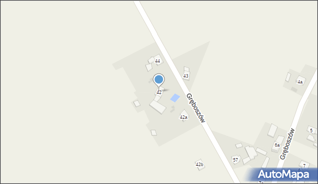 Gręboszów, Gręboszów, 42, mapa Gręboszów