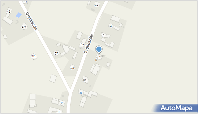 Gręboszów, Gręboszów, 7, mapa Gręboszów