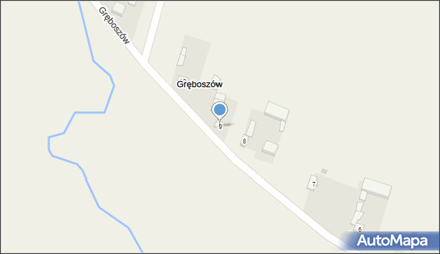 Gręboszów, Gręboszów, 9, mapa Gręboszów