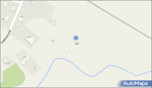 Gręboszyce, Gręboszyce, 11g, mapa Gręboszyce