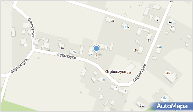 Gręboszyce, Gręboszyce, 8, mapa Gręboszyce