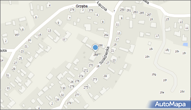 Grębów, Grębów, 268, mapa Grębów