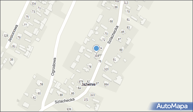 Grębów, Grębów, 319, mapa Grębów