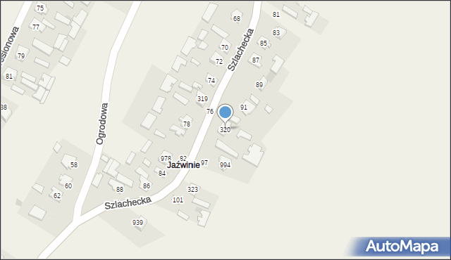 Grębów, Grębów, 320, mapa Grębów