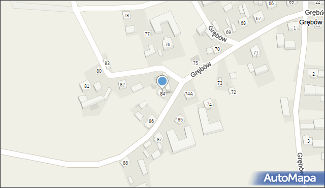Grębów, Grębów, 84, mapa Grębów