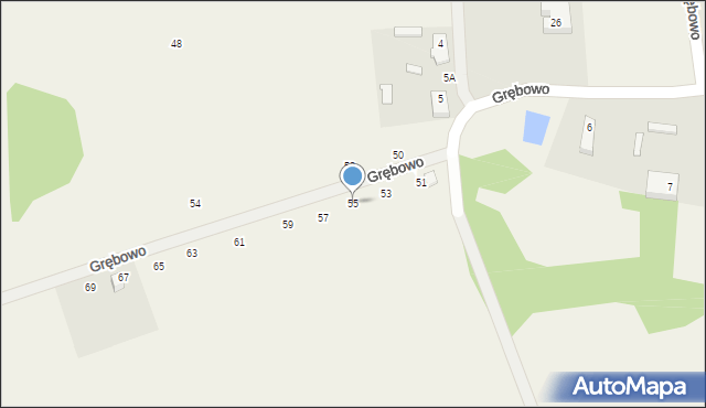 Grębowo, Grębowo, 55, mapa Grębowo