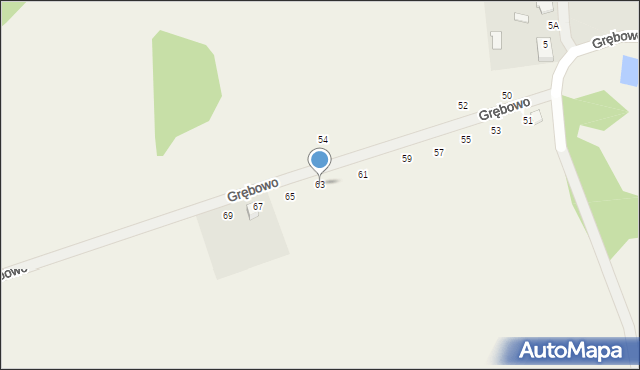 Grębowo, Grębowo, 63, mapa Grębowo