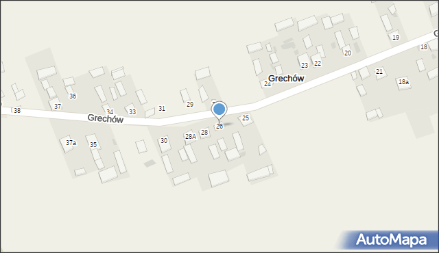 Grechów, Grechów, 26, mapa Grechów