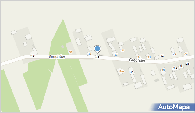 Grechów, Grechów, 38, mapa Grechów
